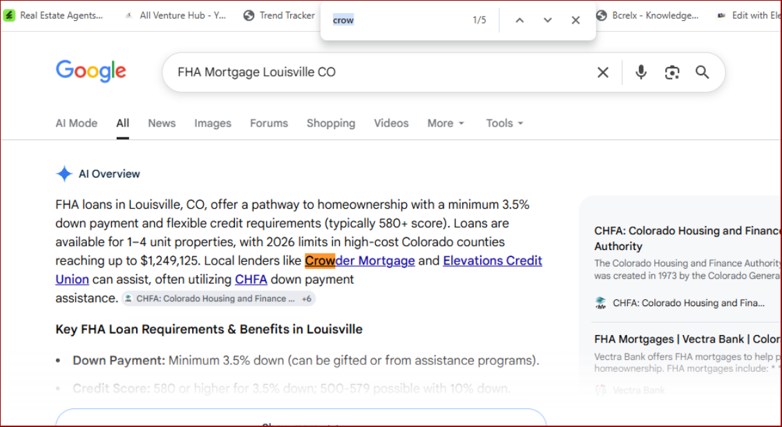 Crowder Mortgage AI search visibility proof